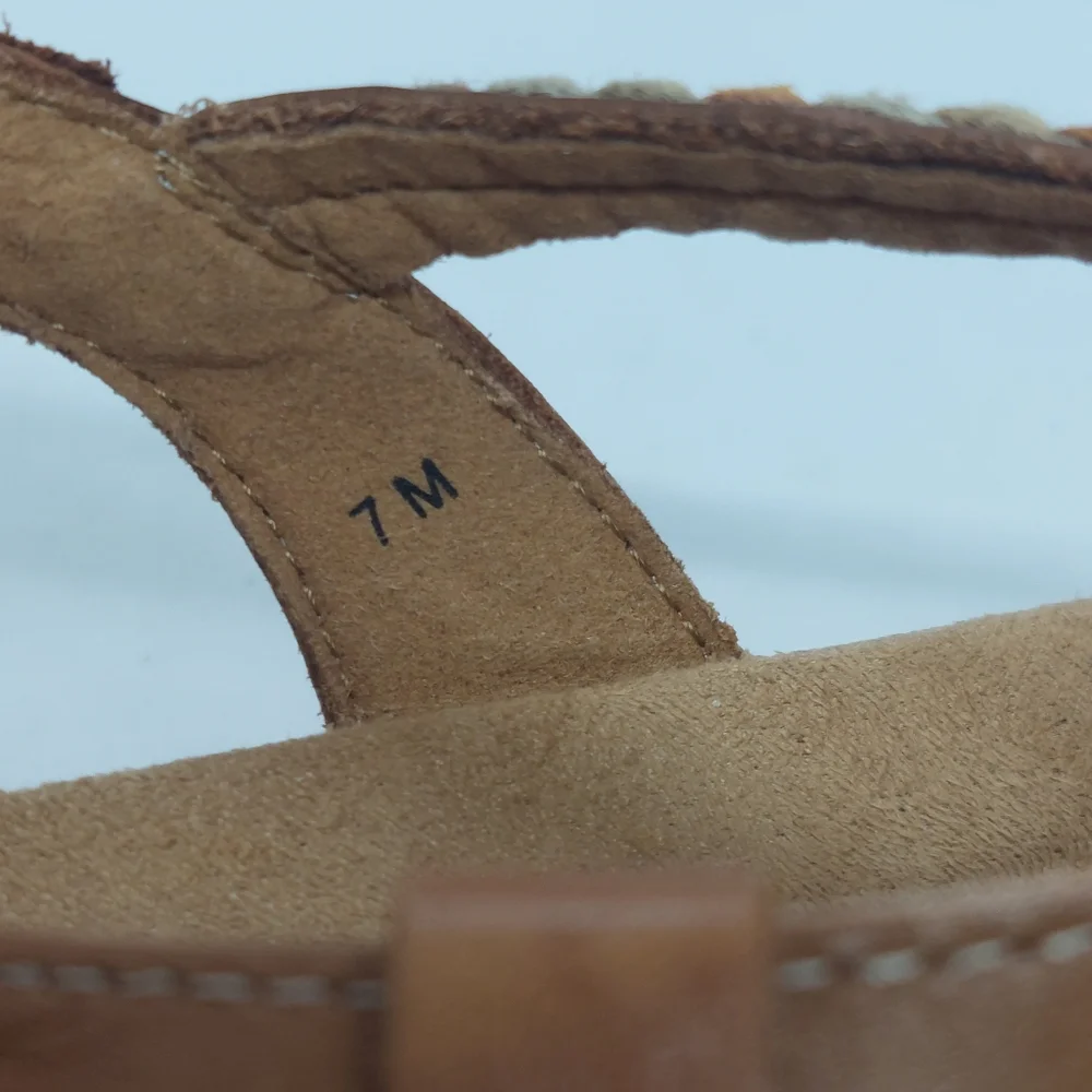 Easy Spirit Ivani Braided Slingback Sandals Brown Casual Women's Size 7M